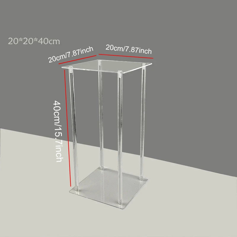 Colonne Centre de Table Mariage Acrylique Transparente