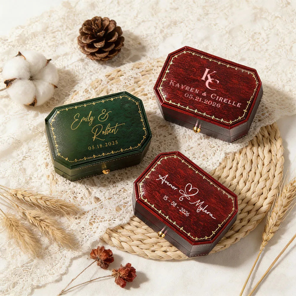 Boîte alliance cuir PU personnalisée