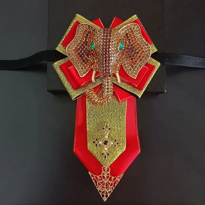 Nœud papillon mariage bijou éléphant strass — vue 7