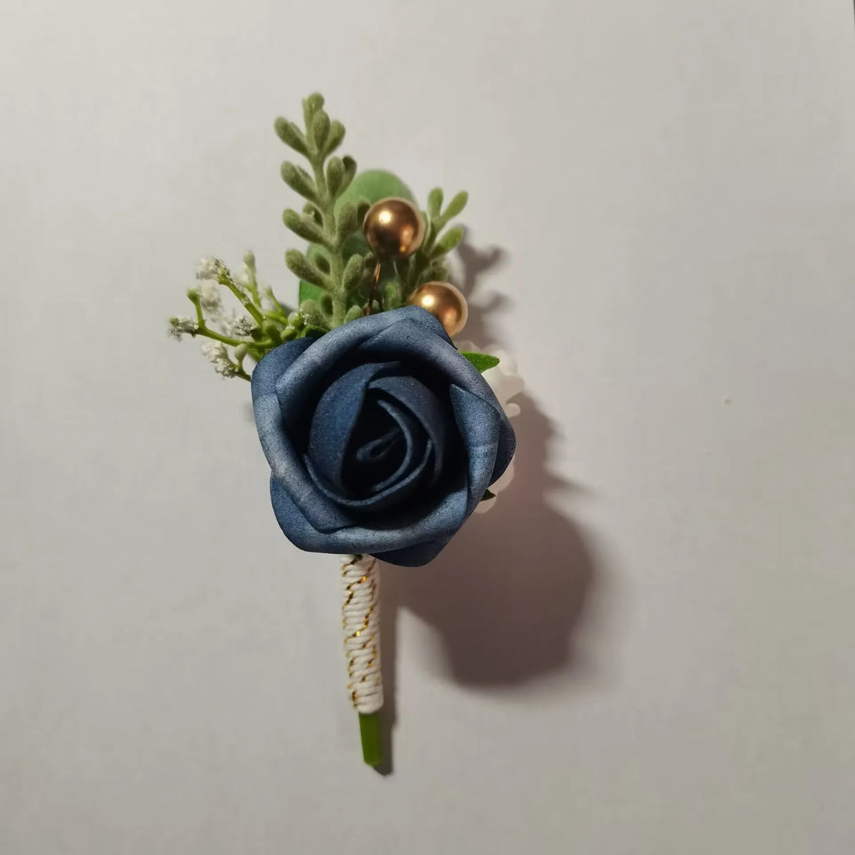 Boutonnières de mariage bleu et blanc — vue 13