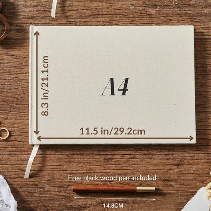 Livre d'Or Mariage Personnalisé Format A4 avec Stylo