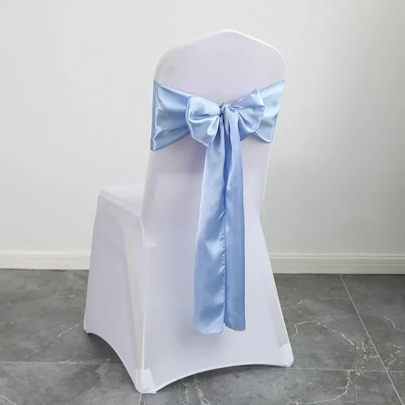Nœud de Chaise Mariage Satin Lot 10 ou 50
