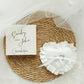 Coussin alliance cœur blanc tulle