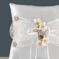 Wedding Bridal Ring Pillow with Bow - Elegant Ceremony Accessory Gift for Brides