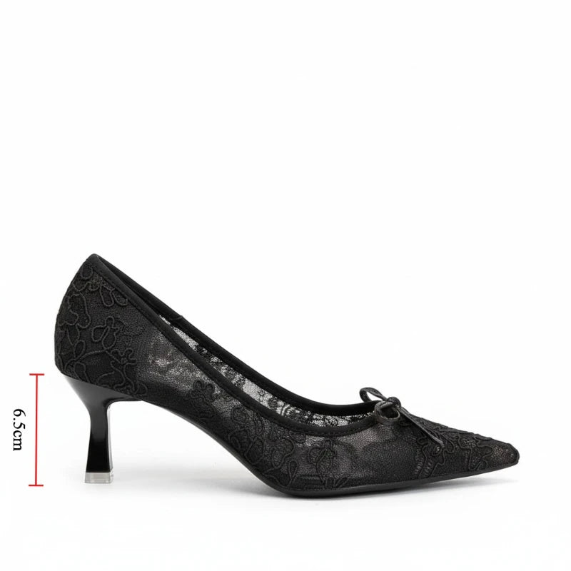 Escarpins Mariée Dentelle et Nœud