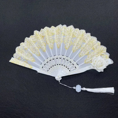 Éventail dentelle mariage invités