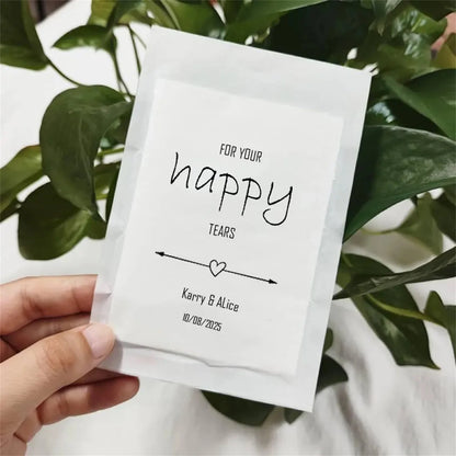 Pochettes mouchoirs larmes de joie mariage