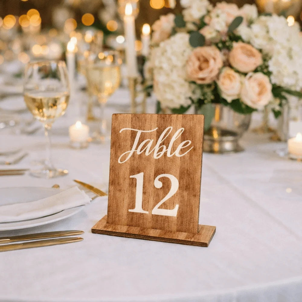 Numéros de Table Mariage Vintage