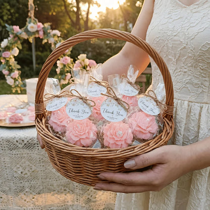 Bougies Pivoine Rose Cadeau Invités