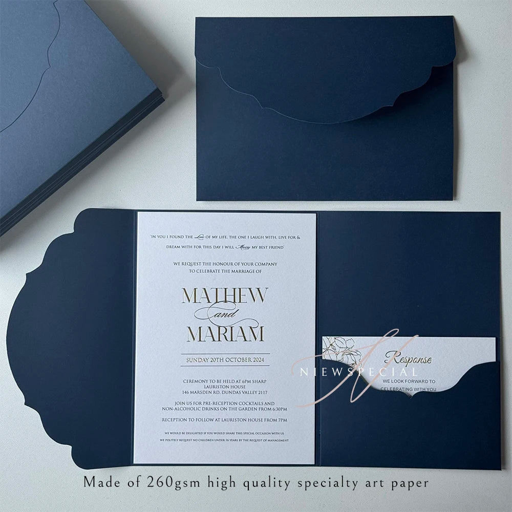 Pochette Carton Faire-Part Mariage Vierge