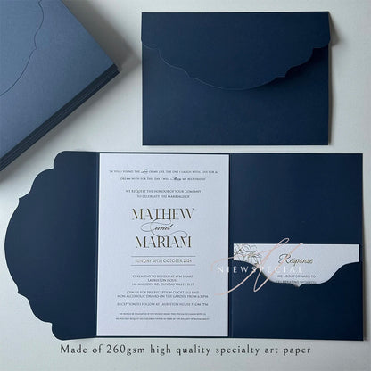 Pochette Carton Faire-Part Mariage Vierge