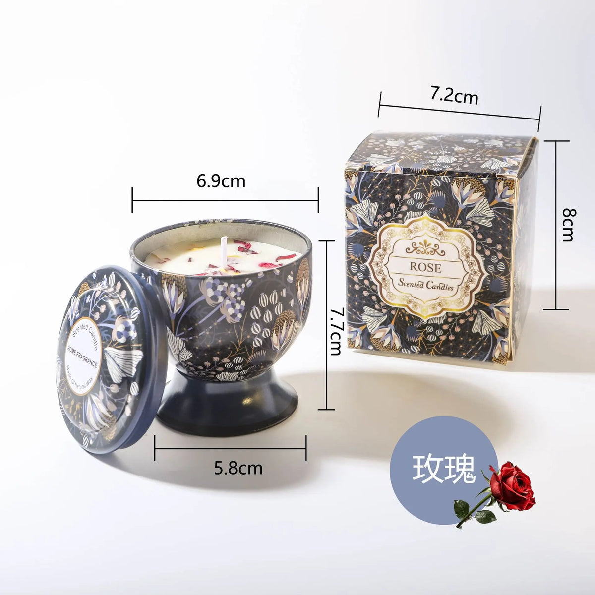 Bougie mariage parfumée en coupe décorée — vue 14
