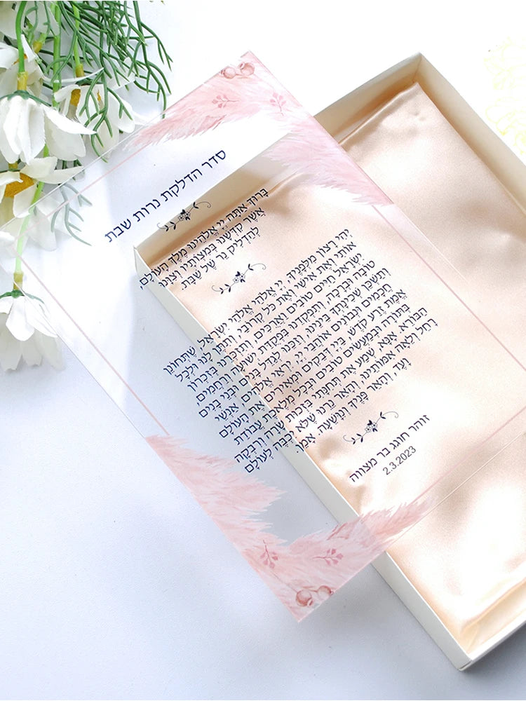 Faire-part mariage acrylique transparent personnalisé