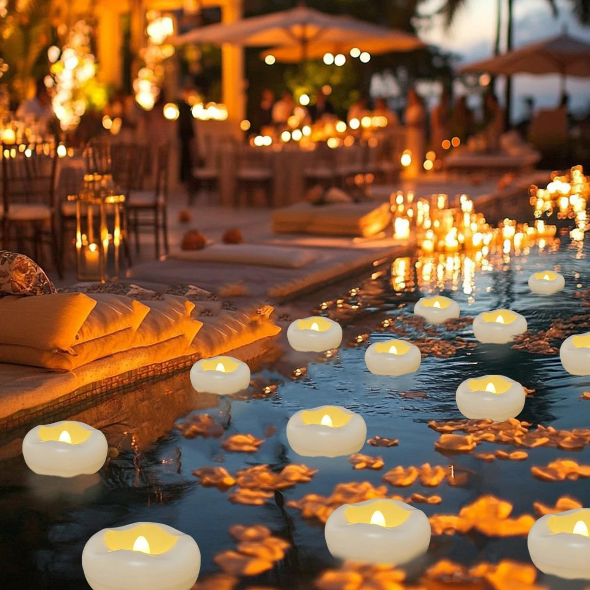 Bougies flottantes LED pour mariage — vue 2