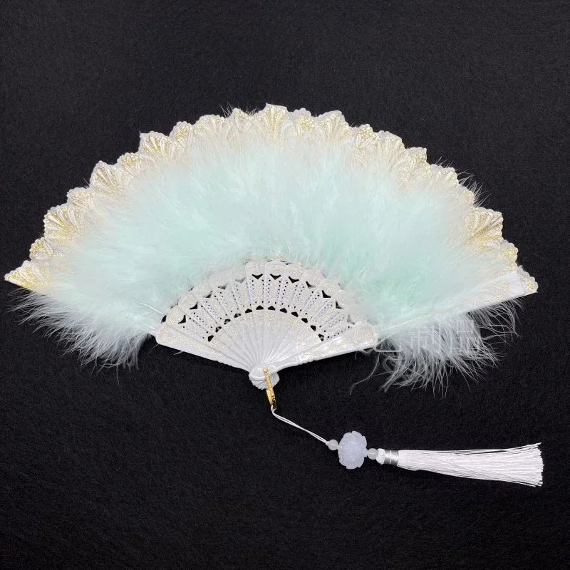 Éventail dentelle mariage invités