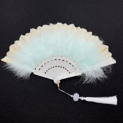 Éventail dentelle mariage invités