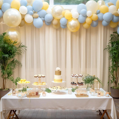 Voilage arche mariage mousseline passe-tringle