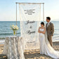 Panneau bienvenue mariage dentelle transparente