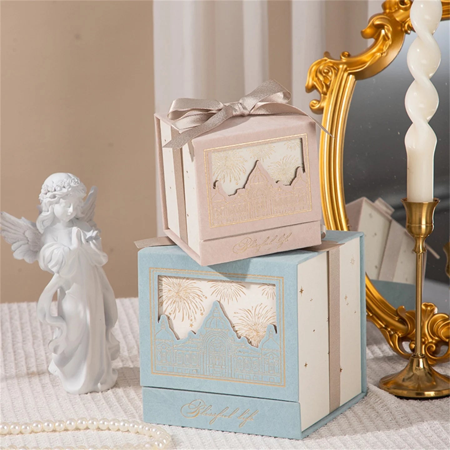 Coffret cadeau mariage avec carte de vœux