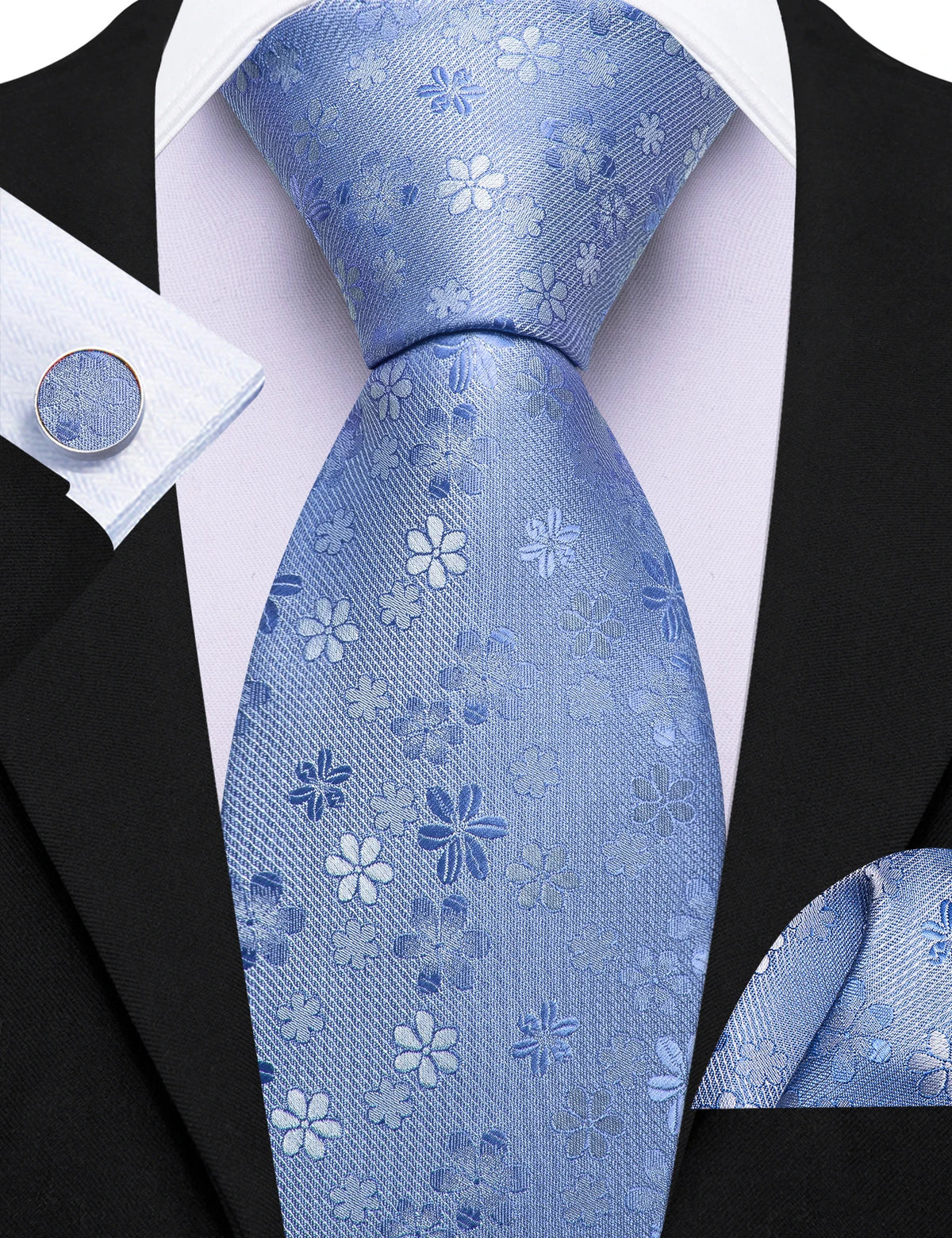 Coffret Cravate Mariage Homme Fleuri