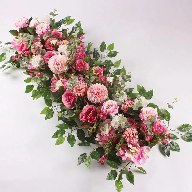 Rangée de Fleurs Artificielles Mariage 100 cm