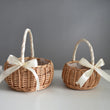 Panier fille d'honneur en osier ruban satin