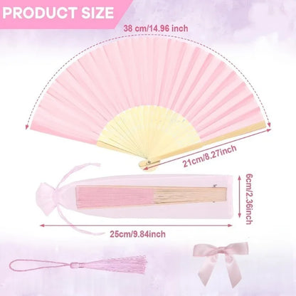 Lot d'éventails mariage avec sachet tulle — vue 5