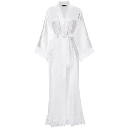 Peignoir Long Mariée en Dentelle