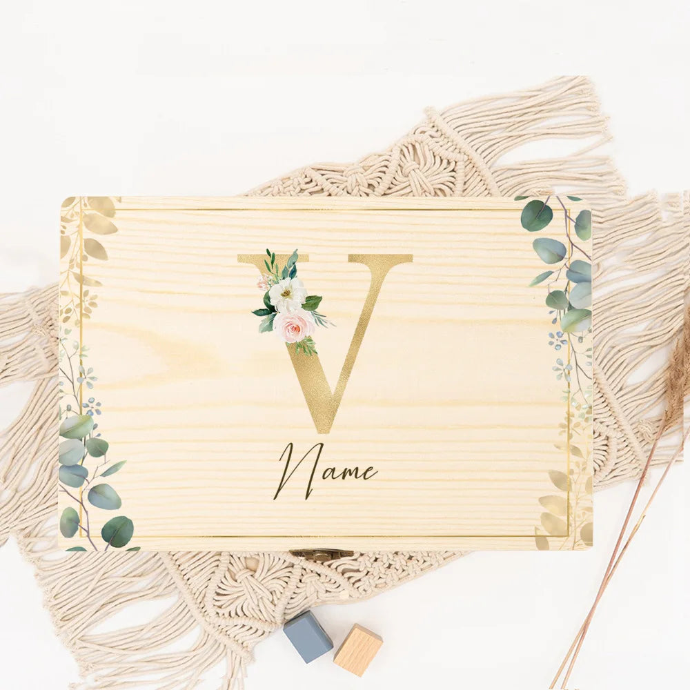 Boîte souvenir mariage initiale personnalisée
