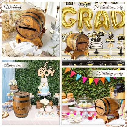 Urne mariage tonneau bois champêtre gravé
