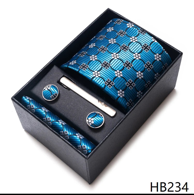 Coffret Cravate Mariage Homme Pochette et Boutons de Manchette