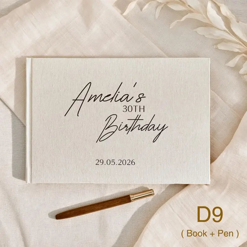 Livre d'Or Mariage Personnalisé Format A4 avec Stylo