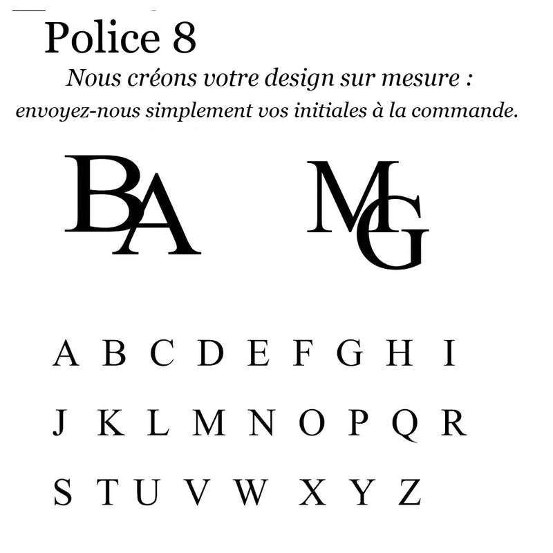 Boutons de Manchette Mariage Gravés Initiales — vue 10