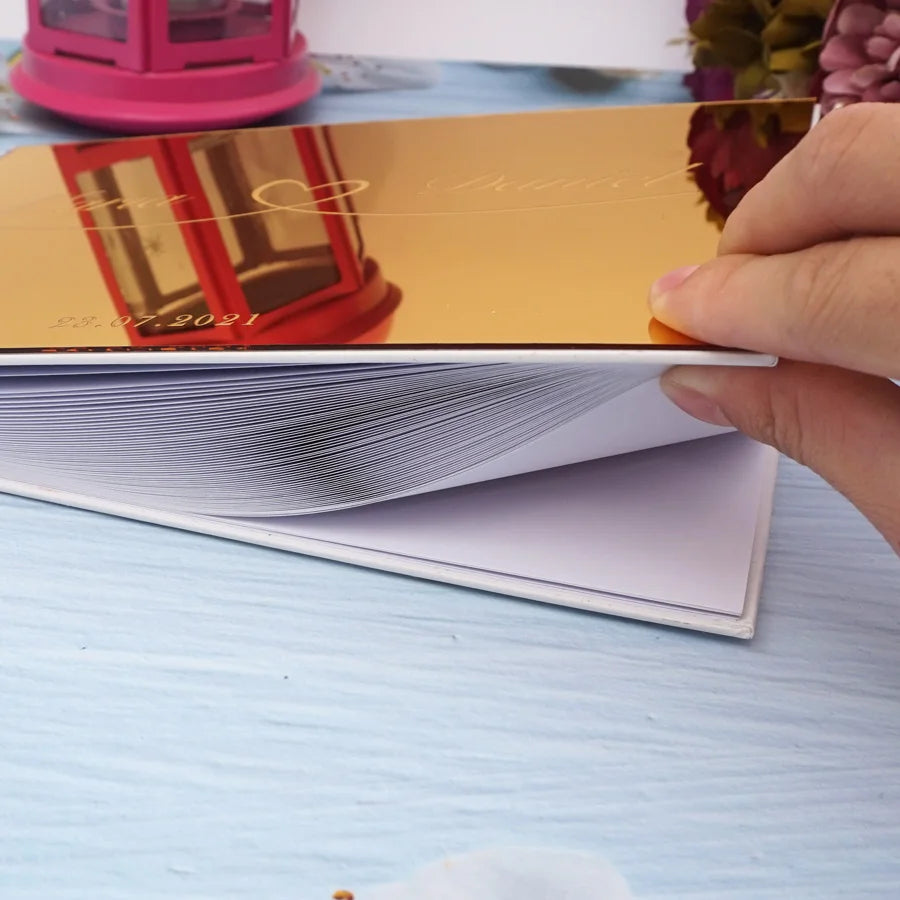 Livre d'or mariage personnalisé miroir acrylique — vue 4