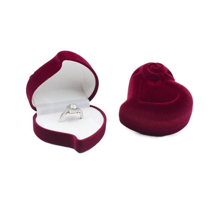 Écrin bague cœur rose en relief — vue 14