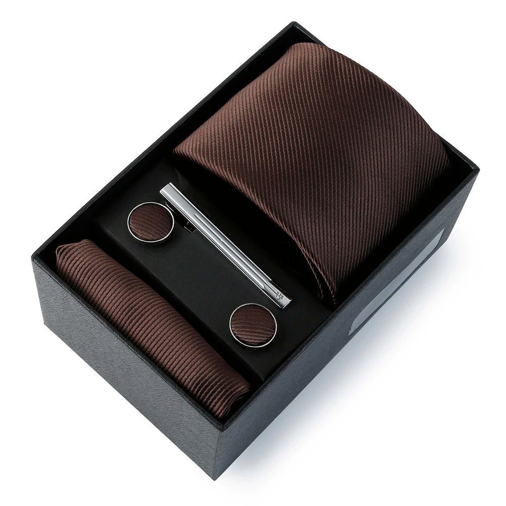Coffret Cravate Mariage Unie avec Pince — vue 23