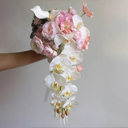 Bouquet de Mariée Cascade Orchidées
