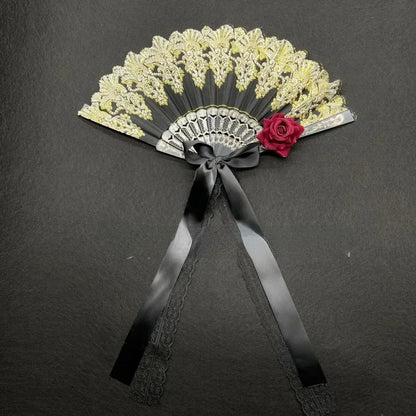 Éventail dentelle mariage invités
