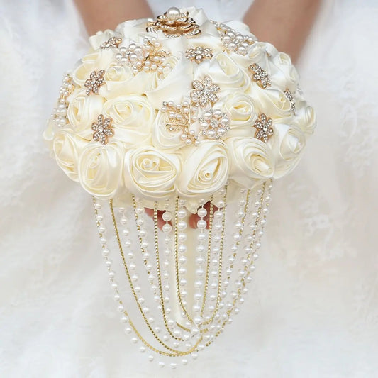 Bouquet de fleurs mariage luxe blanc