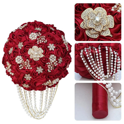 Bouquet de fleurs mariage luxe rouge — vue 3