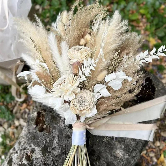 Bouquet de mariée fleurs séchées