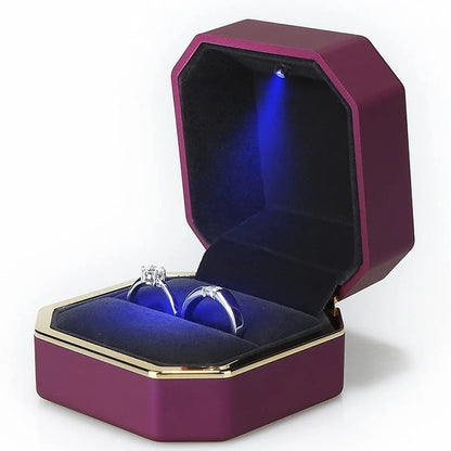 Boite bague mariage led — Violet