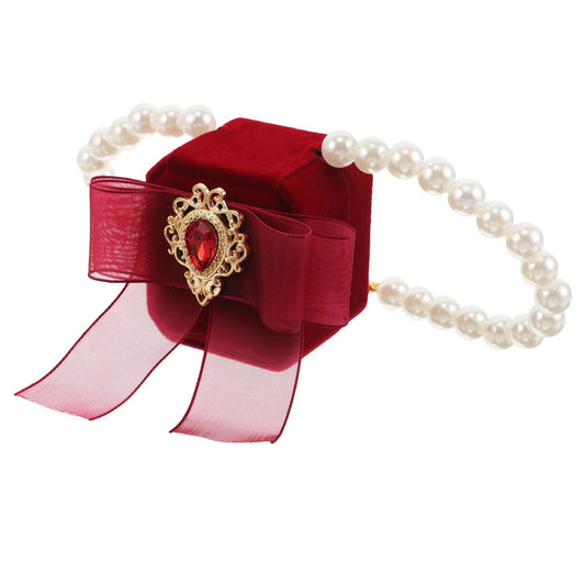 Porte alliance chien rouge