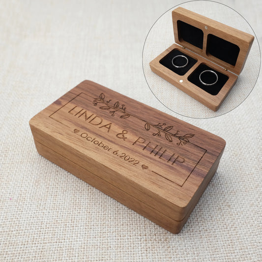 Porte alliance pour mariage bois personnalisé