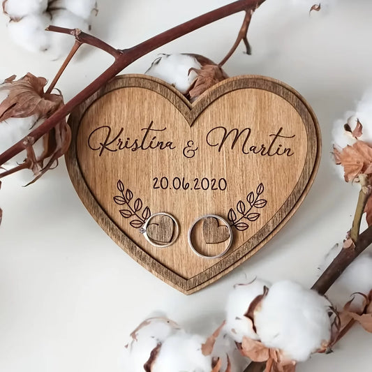 Porte Alliance cœur personnalisé avec gravure