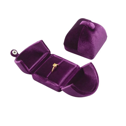 Boite bague de fiancailles  velours violet