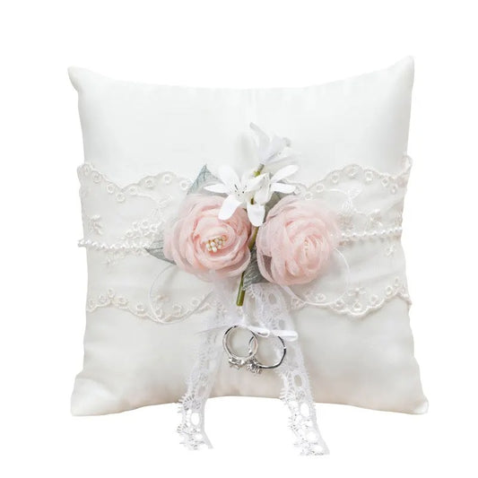 Coussin alliance mariage champetre