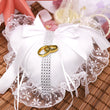 Coussin alliance cœur strass