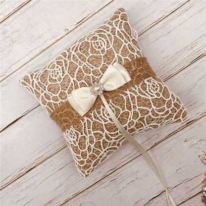 Coussin porte alliance champêtre — vue 2